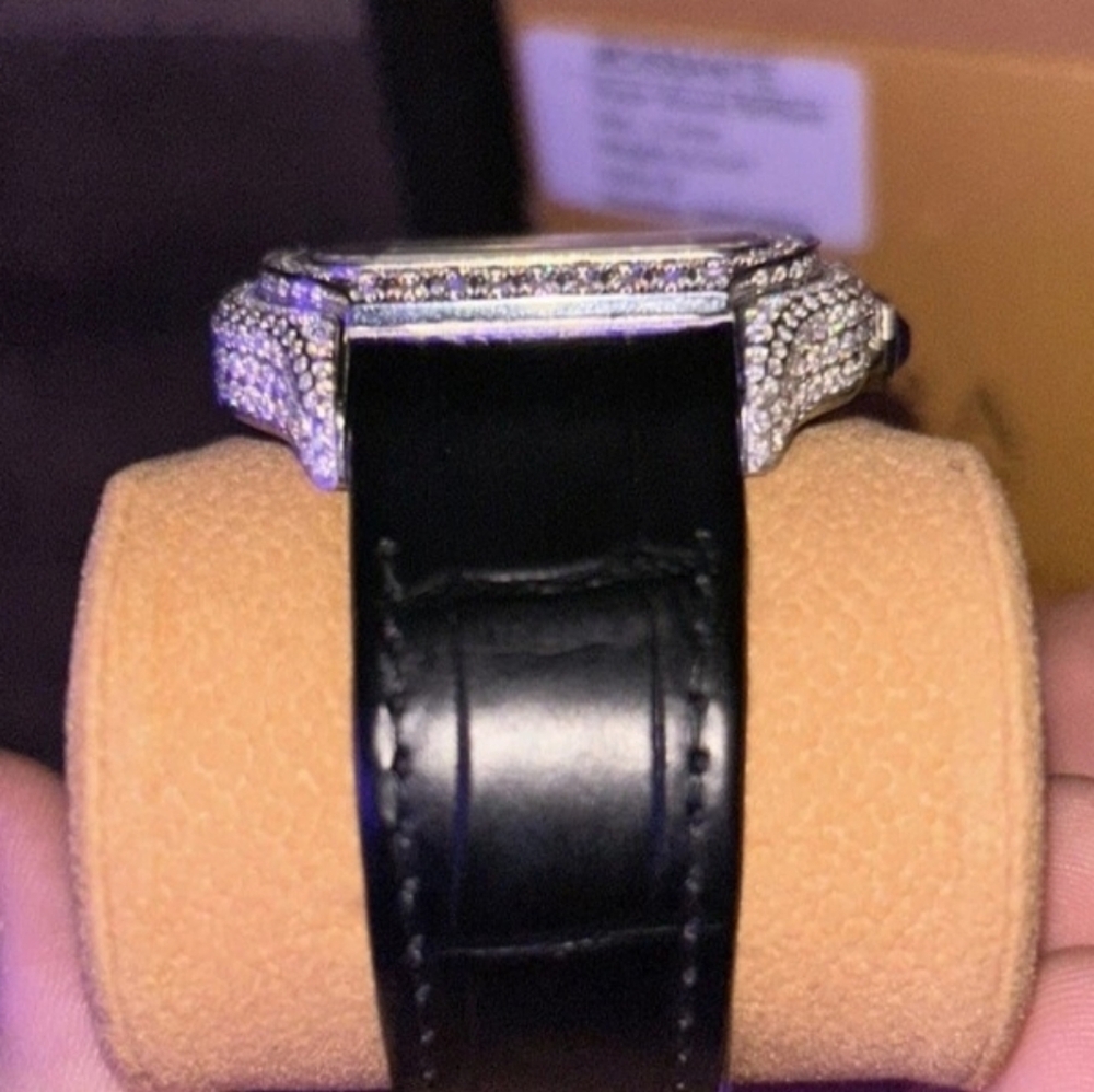 Iced Out Mossinite Automatic Square Luxury Mechanical Bust Down Watch - Picture 3 of 15